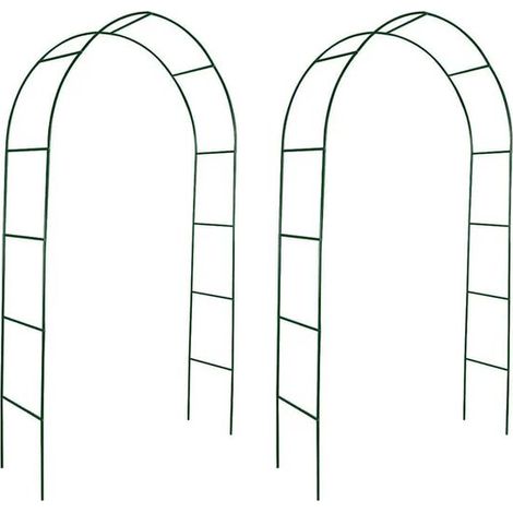 Arche de jardin 2 pcs pour plantes grimpantes - Arche de jardin décoration rosier terrasse extérieur fleurs (1/5)