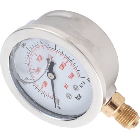0‑400 BAR 0‑Manomètre hydraulique à cadran 63 mm G1/4, 5800 PSI (1/5)