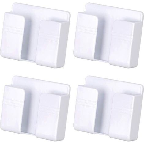 99 x 28 x 86mm, (Blanc) 4pcs support de stockage mural domestique pâte support de charge de téléphone portable rangement multifonctionnel et stoc (1/4)