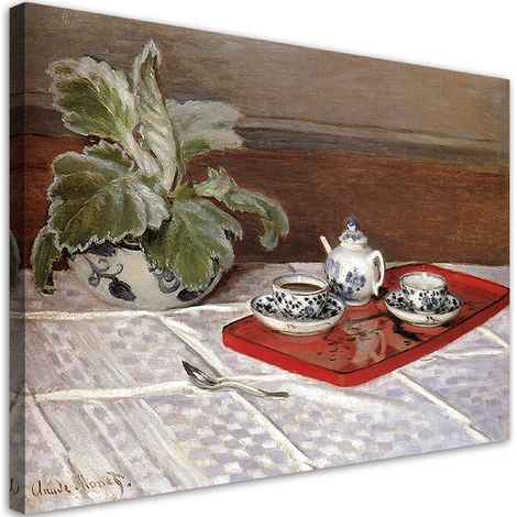 Tableau sur toile Nature morte au service à thé - Claude Monet 100x70 (1/5)