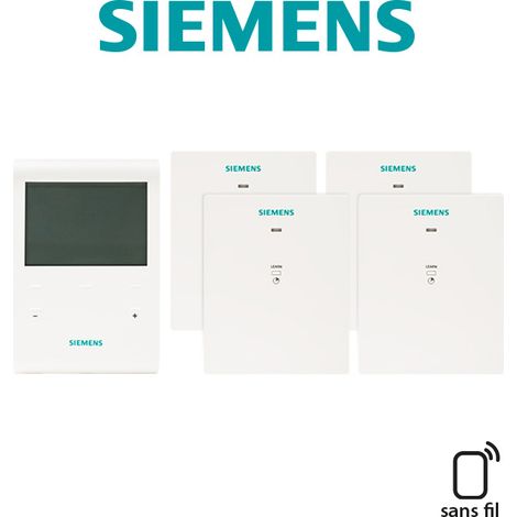 Siemens – Pack programmateur fil pilote 4 ordres 3 zones – 4 récepteurs – Commande chauffage électrique – 5 modes de fonctionnement – Programmateur 230V (1/2)