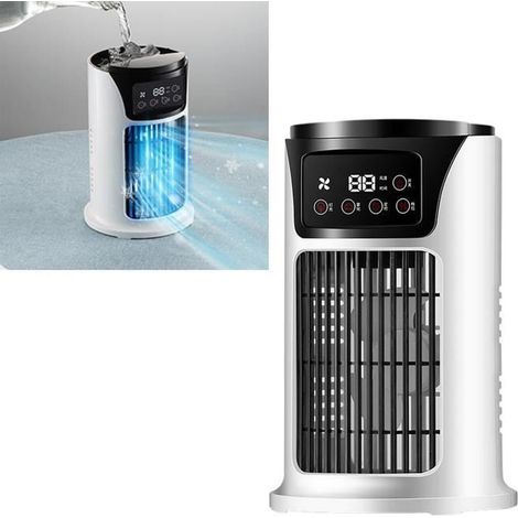 Ventilateur de climatisation à pulvérisation - - USB - Blanc - Puissant - Polyvalent