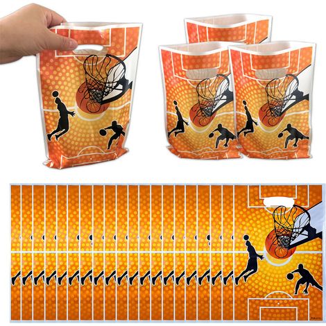 Basketball-Geschenktüten, Basketball-Bonbontüten, Party-Geschenktüten, Basketball-Geburtstags-Bonbontüten, Geschenktüten, Kindergeburtstagstüten, Kindergeburtstags-Geschenktüten, 50 Stück (1/5)