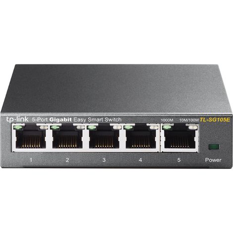 TP-Link TL-SG105E switch Gestionado L2 Gigabit Ethernet (10/100/1000) Negro