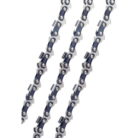 Set di 3 catene per motosega, 40 cm, 3/8", 55 maglie, diametro 1,3 mm – Basso contraccolpo – Compatibile con Stihl – Per legno duro (1/5)