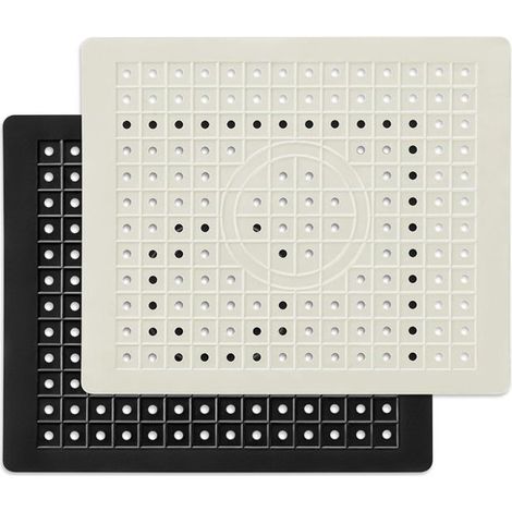 2er-Pack schwarze Silikon-Abtropfmatten (31 x 26 cm) mit Aufhängelöchern (1/5)