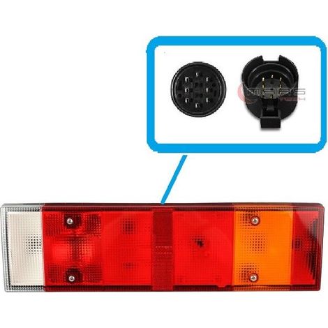Stop trasero derecho Iveco Eurocargo EuroTech Stralis EuroTrakker, OE 1522232, 99461929, 99463242, 99463245, con conector trasero