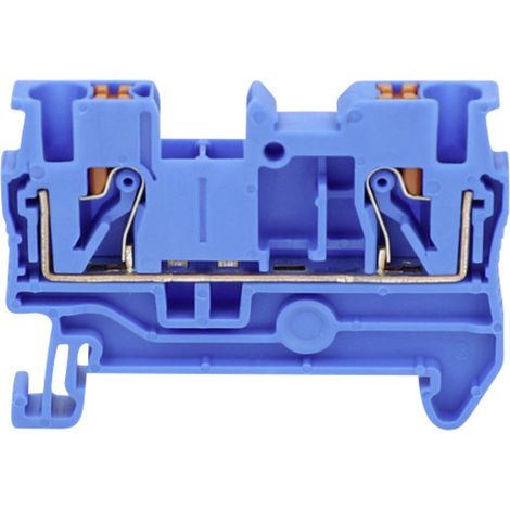 TRU COMPONENTS TC-JPT6 Blue Durchgangsklemme 8.2 mm Schnellanschluss Polzahl: 2 0.5 mm² 6 mm²  Blau