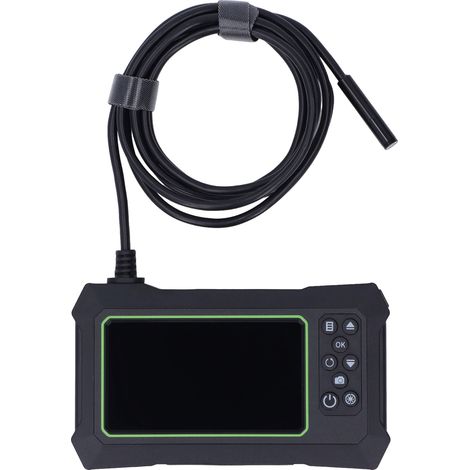 Endoscope industriel à double objectif, matériau ABS, caméra d'inspection numérique haute définition 1080P, miroir étanche pour tuyaux industriels, vert/noir, 2 mètres. (1/5)