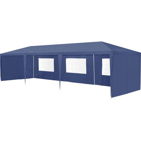 Gazebo per Eventi Wedau con Copertura Impermeabile 900x300x255 cm Blu Scuro casa.pro