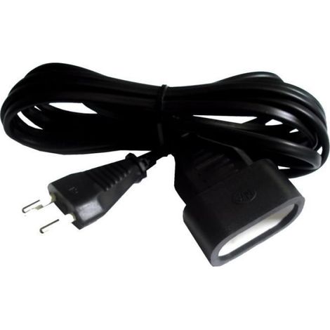 Rallonge Electrique - HO3VVH2F 2x0 75mm2 - 6A 1380W 230V - Pour Appareils Domestiques - 2 M (1/3)