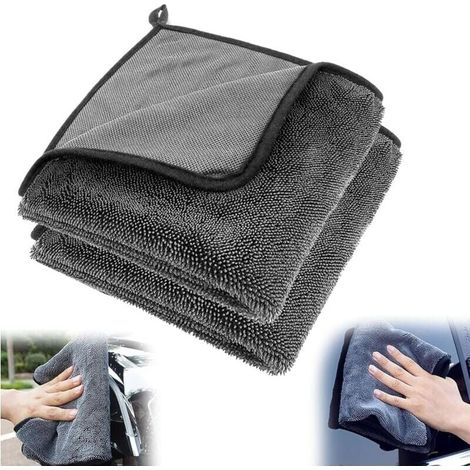 ZVD 90x60CM Une serviette de voiture en queue de cochon épaissie en microfibre de - Total Clean Chiffon Microfibre (1/4)