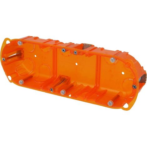 Legrand 080103 - Scatola multimateriale Batibox - 3 stazioni - 6/8 Moduli - verde/orizzontale - profondità 40