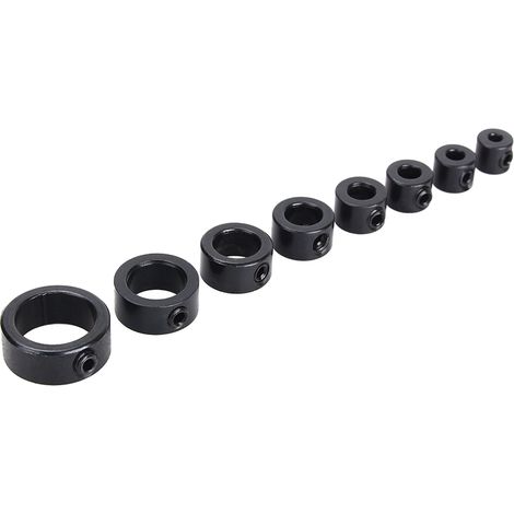 Lot de 6 butées de profondeur pour foret, collier de positionnement hexagonal avec clé Allen, accessoires de menuiserie pour perceuse (1/2)