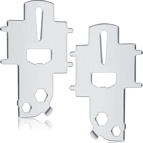 Clé de plaque de pont en acier inoxydable (lot de 2) pour le remplissage d'essence, d'eau et d'eaux usées. Utilisable dans de nombreux environnements de travail. Solution simple et pratique. (1/5)