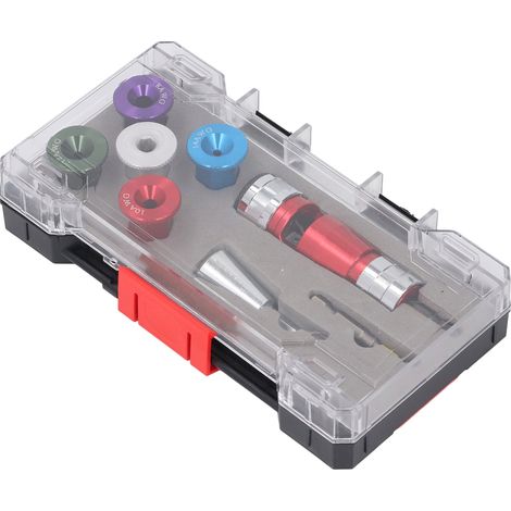 Outil de dénudage de câbles électriques pour perceuse avec pince à torsader, pour fils rigides de calibre 6, 8, 10, 12 et 14 AWG. (1/5)