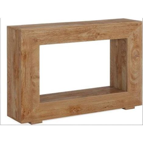 Table console en bois de style campagne rustique 120x30x83.5 cm avec rangement (1/5)