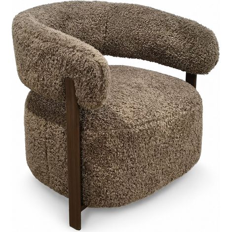 Fauteuil arrondi en tissu doux, NOUBIA (1/4)