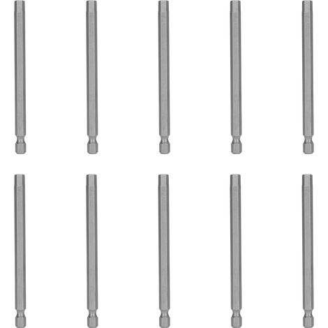 Lot de 10 embouts magnétiques 6mm en acier allié, tige hexagonale 1/4 pouce pour tournevis (1/5)