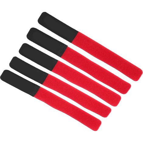 DUUTI Lot de 5 Sangles Réglables pour Pompe à Vélo, Accessoire de Rangement et Transport pour Bicyclette Rouge Réutilisable