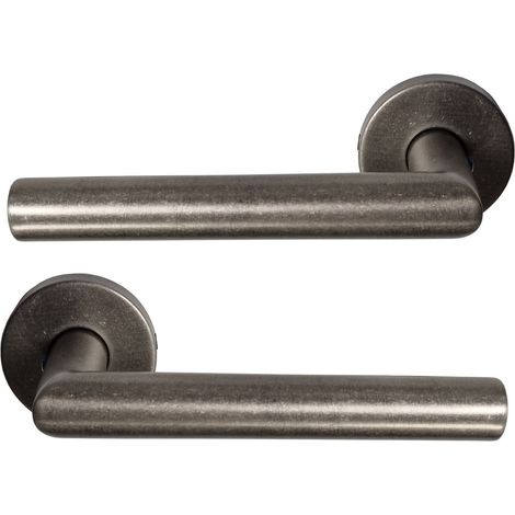 Coppia di maniglie a rosa in acciaio inossidabile 304 "ANTIK SILVER"  Senza rosette di funzione