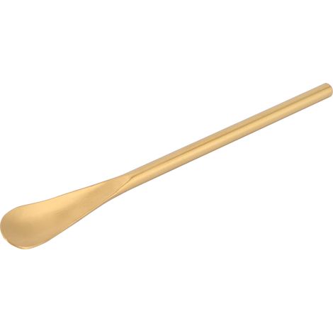 Cuillère à mélanger en acier inoxydable à manche court, cuillère à dessert/café, bâtonnet mélangeur pour la cuisine et la maison, dorée (1/5)
