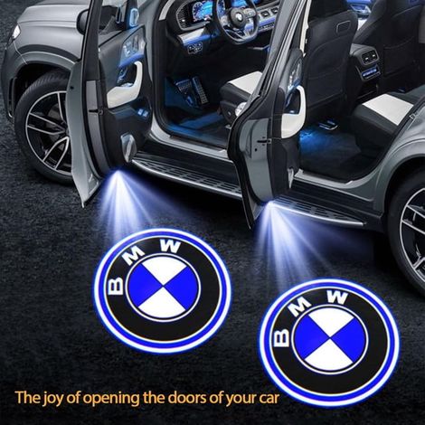 Projecteur LED HD pour portières de voiture, logo bleu et blanc, éclairage d'accueil avec ombre fantôme, compatible avec toutes les BMW. Éclairage de courtoisie pour portières de voiture. Compatible a (1/3)