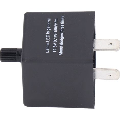 Relais clignotant LED réglable fréquence 3 broches ABS étanche module auto moto (1/5)