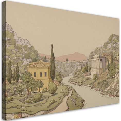 Tableau déco Paysage grec 100x70 (1/5)