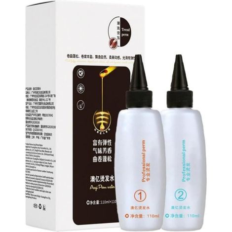 Kit Permanente Cheveux - Femme - Boucles Naturelles - Huile d'Argan - Facile à Utiliser - Durable (1/4)