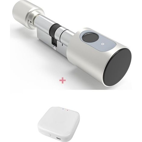 Serrure de porte intelligente Cylindre De Serrure Intellinte De Porte De Maison Européenne, Avec Carte IC Numérique Tuya Bluetooth, Clés À Empreintes Digitales, Déverrouilla Des Serrures Électroniques (1/5)