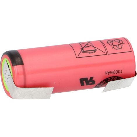 Sanyo UR18500Y 1300mAh Li-ion Akku mit U-Lötfahne (1/5)