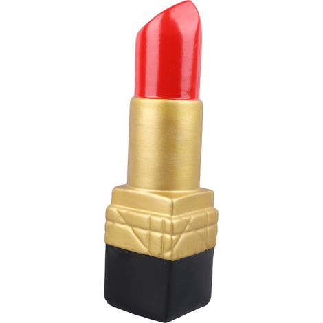Vase décorative en résine réaliste en forme de rouge à lèvres, doré, créatif et exquis, pour librairie et café (1/5)