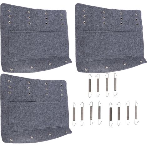 Ortviai Tapis de Marche pour Camping-Car – 3 Pièces Gris 56 x 50 cm, Antidérapant et Résistant à l’Usure pour Escaliers Courbés