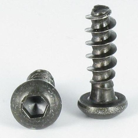 Vis pvc BHC (Tête Bombée Hexagonal creux) 6X18 Hexagonal creux 4 Acier zingué noir-1 pièce