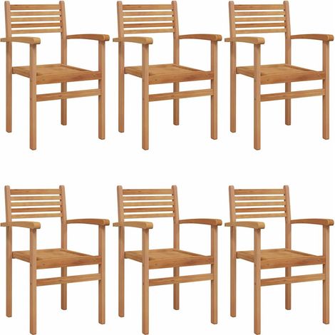 Maison Exclusive - Sedia 6 pcs Marrone 56 x 55 x 90.5 cm Legno di teak solido