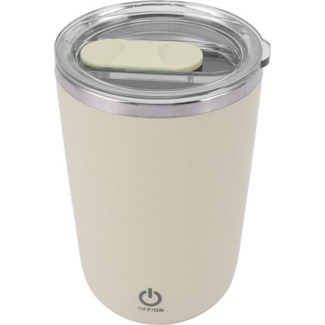 Tasse mélangeuse électrique USB 350 ml, étanche, automatique, auto-agitatrice pour café, jaune clair (1/5)
