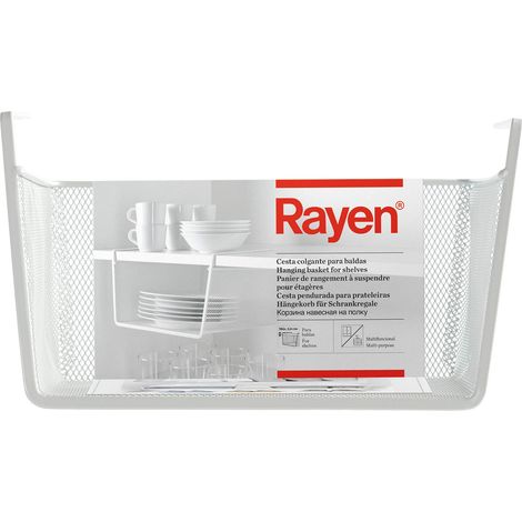 Rayen Panier suspendu pour étagères Multifonctionnel Installation facile Dimensions : 30 x 15 x 25 cm (1/5)