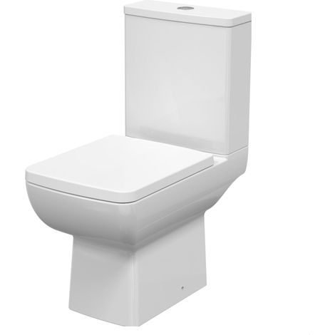 Grindon Contemporary Square Compact Rimless Toilet Pan and Cistern - 800 x 363 x 615mm