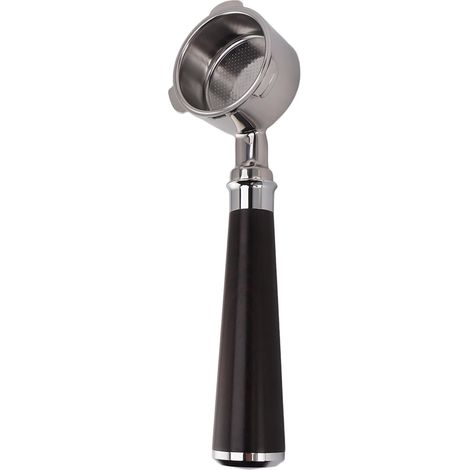Porte-filtre à 3 oreilles 51 mm en acier inoxydable sans fond, compatible avec les machines à café Donlim, Petrus, Bear et Yanxuan, couleur bois de santal. (1/5)
