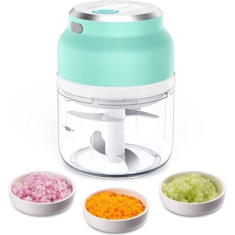 Hachoir électrique - ZGEER - Mini Hachoir 230ML - Rechargeable USB - Lame Acier Inox - Portable (1/4)
