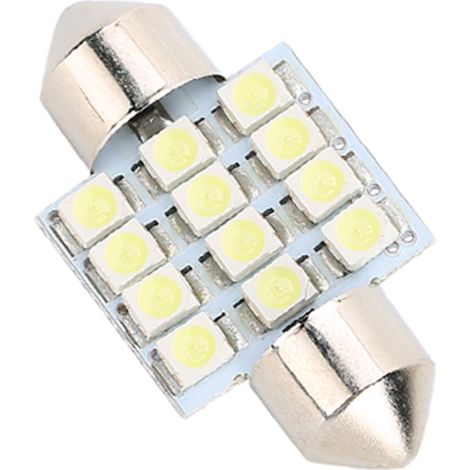 Ampoule LED de voiture, lampe 12 SMD dôme haute luminosité Installation facile faible consommation d'énergie pour la mise à niveau