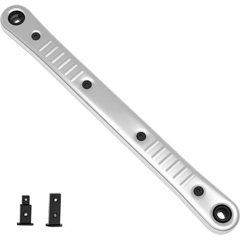 Outil de clé décalée professionnelle avec entraînement carré double de 6,35 mm et 1,9 cm pour cliquets, équipements pneumatiques, adaptateurs à cliquet à portée étendue (1/4)