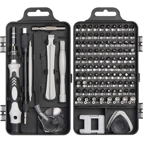 Kit Tournevis de Précision, Faireach Jeu de Tournevis Outils de Réparation Professionnel 115 en 1 Set Tournevis Magnétique Multi-fonction pour Iphone Laptop Mac Montre Jouets Bijoux Lunettes Appareil (1/5)