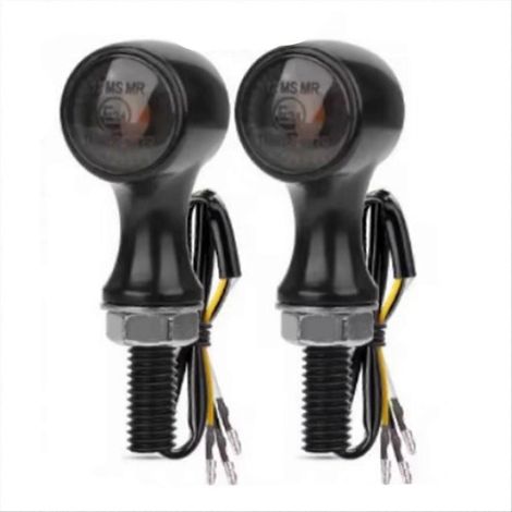 Lot de 2 feux clignotants 12V pour moto, feu arrière, feu stop, bicolore jaune et blanc, 3 broches (1/5)