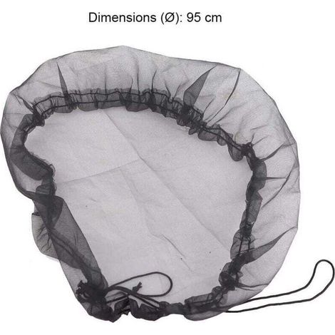 Housse de protection pour tonneaux de récupération d'eau contre la pluie, lot de 2 pièces en maille, réglable, dimensions 32,67 pouces (1/4)