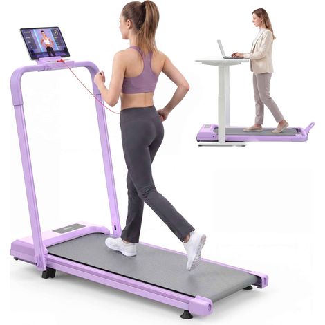 Tapis de course pliable 2 en 1 12 km/h inclinaison 10 % (1/5)