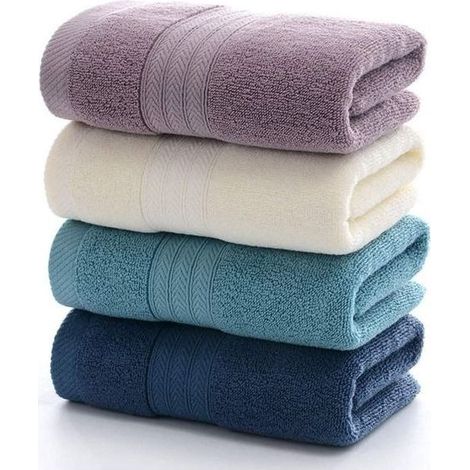 Serviettes of bath Set of serviettes of bath, serviettes in cotton lightweight and very absorbantes to drying fast, set of 4 (1/5)
