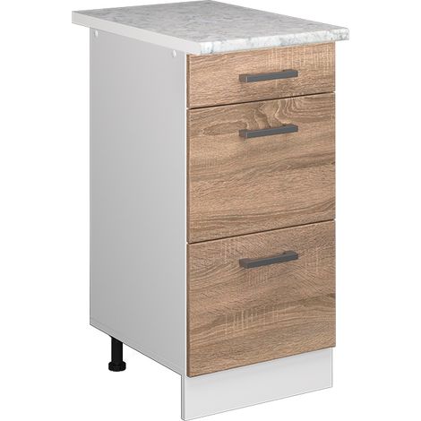 Base universale R-Line, Sonoma, 40 cm con cassetti, Vicco