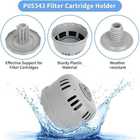 Support de cartouche filtrante pour spa – Compatible avec Coleman Saluspa, Lay-Z-Spa, VI Spa – Matériau plastique durable – Diamètre 14,3 cm, Hauteur 11,4 cm – P6653 (1/3)